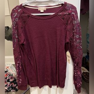 Burgundy top